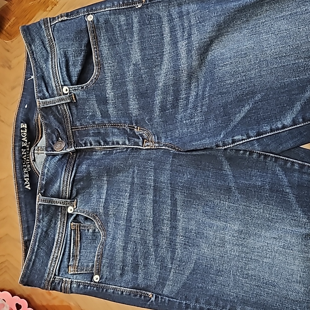 American Eagle women's size 14 long dark demin jeans